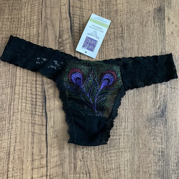 Hanky Panky low rise Diamond Thong in peacock print NWT - Picture 4 of 10